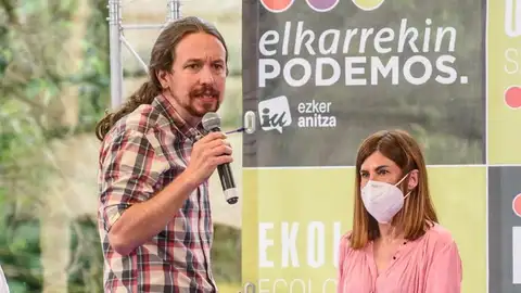 Pablo Iglesias en un acto de precampaña de las elecciones vascas en Bilbao Pablo Iglesias en un acto de precampaña de las elecciones vascas en Bilbao