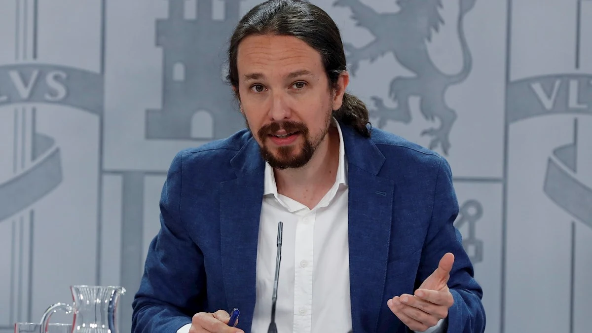 El vicepresidente segundo del Gobierno, Pablo Iglesias, en rueda de prensa El vicepresidente segundo del Gobierno, Pablo Iglesias, en rueda de prensa