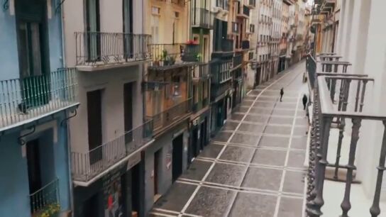 Calle vac&iacute;a hoy 7 de julio sin sanfermines
