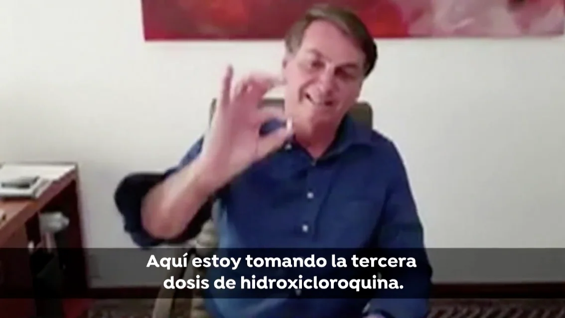 Jair Bolsonaro tomando hidroxicloroquina Jair Bolsonaro tomando hidroxicloroquina