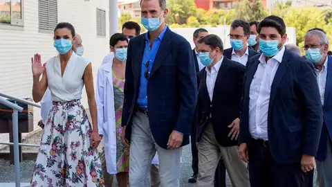 Los Reyes, en su visita a Murcia. Los Reyes, en su visita a Murcia.
