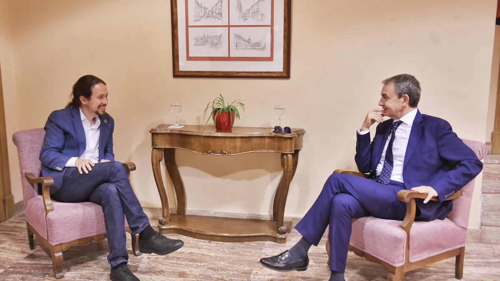 Iglesias y Zapatero Iglesias y Zapatero