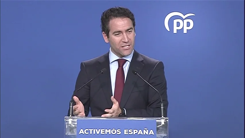 El secretario general del PP, Teodoro Garc&iacute;a Egea