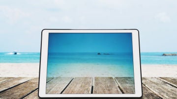 Conectados en la playa