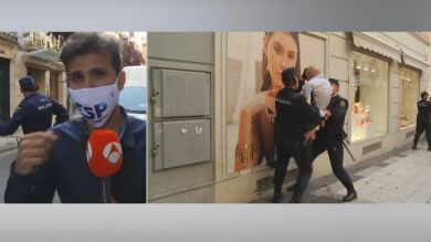 Un hombre intenta quemarse a lo bonzo ante el desalojo del hotel 'San Valero' de Zaragoza