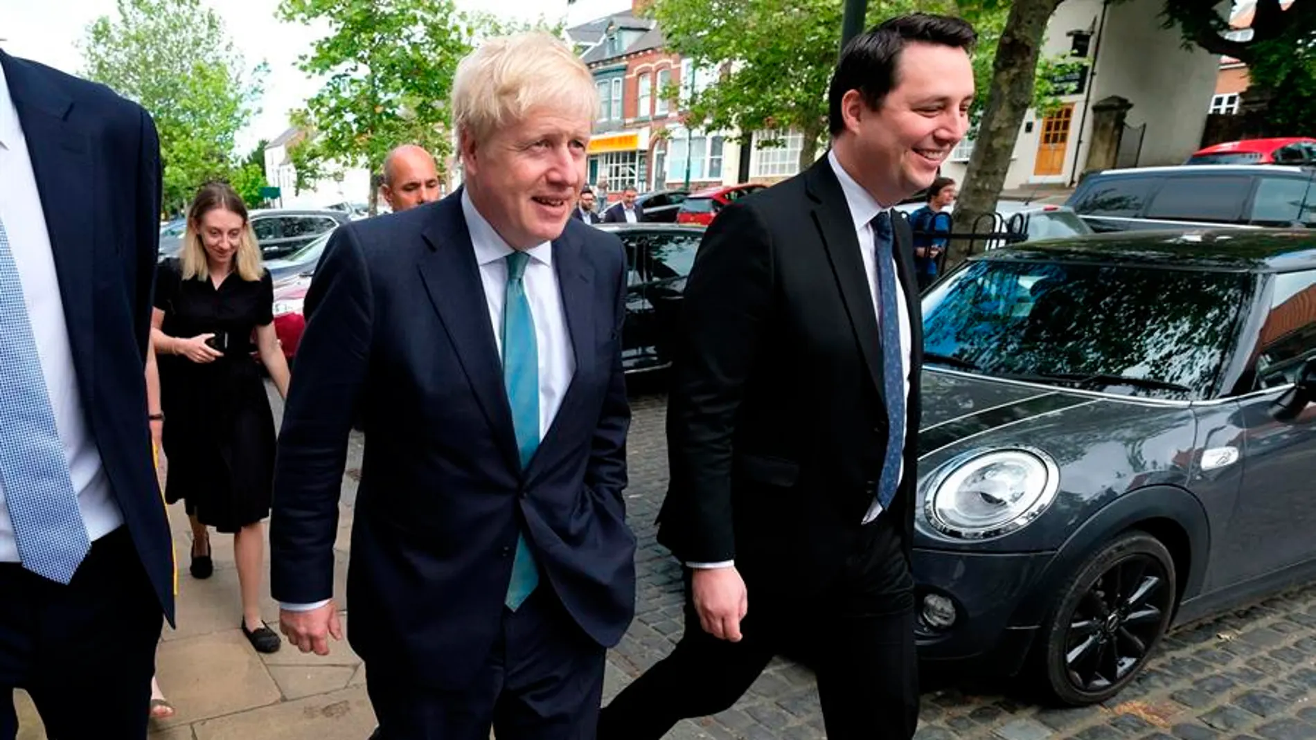 El primer ministro británico, Boris Johnson y el secretario de Estado de Administración Local, Simon Clarke El primer ministro británico, Boris Johnson y el secretario de Estado de Administración Local, Simon Clarke
