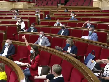 Actividad telemática en el Parlament de Cataluña ante el positivo por coronavirus de una diputada Actividad telemática en el Parlament de Cataluña ante el positivo por coronavirus de una diputada