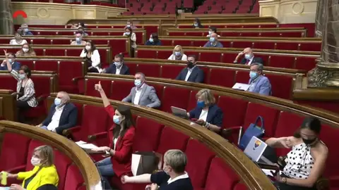 Actividad telemática en el Parlament de Cataluña ante el positivo por coronavirus de una diputada Actividad telemática en el Parlament de Cataluña ante el positivo por coronavirus de una diputada