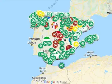 Mapa ríos, pantanos y playas de España Mapa ríos, pantanos y playas de España