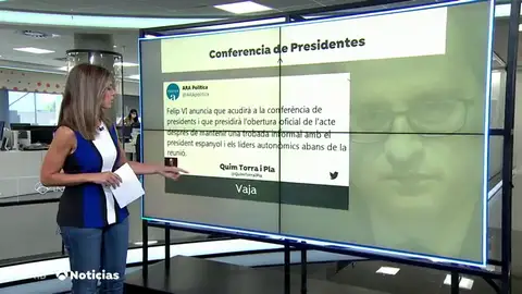 Quim Torra responde con un "vaya" a la noticia de que el Rey acudirá a la Conferencia de Presidentes del viernes Quim Torra responde con un "vaya" a la noticia de que el Rey acudirá a la Conferencia de Presidentes del viernes