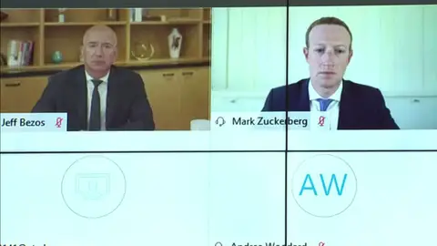Amazon, Facebook, Google y Apple se defienden en el Congreso ante las amenazas de Donald Trump Amazon, Facebook, Google y Apple se defienden en el Congreso ante las amenazas de Donald Trump