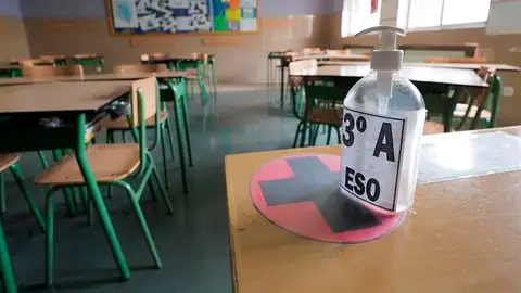 Detalle de un aula vacía. Detalle de un aula vacía.