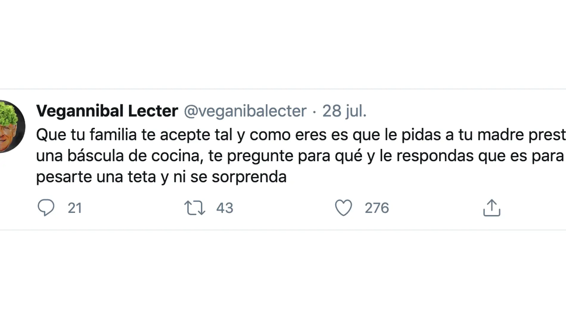 Tuit de @veganibalecter