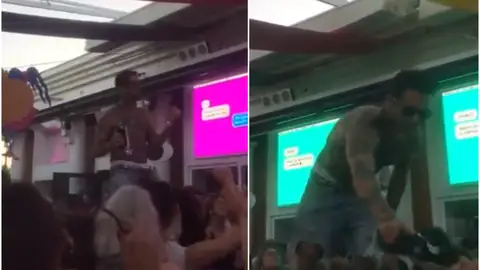 Las preocupantes imágenes de una fiesta en Torremolinos en la que todos beben de la misma botella Las preocupantes imágenes de una fiesta en Torremolinos en la que todos beben de la misma botella
