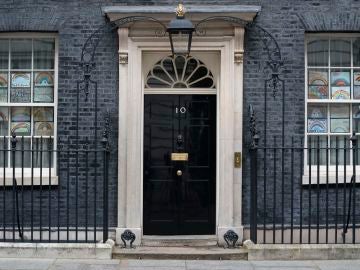 Entrada principal del 10 de Downing Street, residencia del primer ministro británico, Boris Johnson