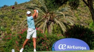 Rafa Nadal, durante el Campeonato de Baleares de golf