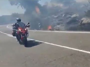 El accidente que provocó el incendio de Robledo de Chavela (Madrid): "La moto ha explotado"