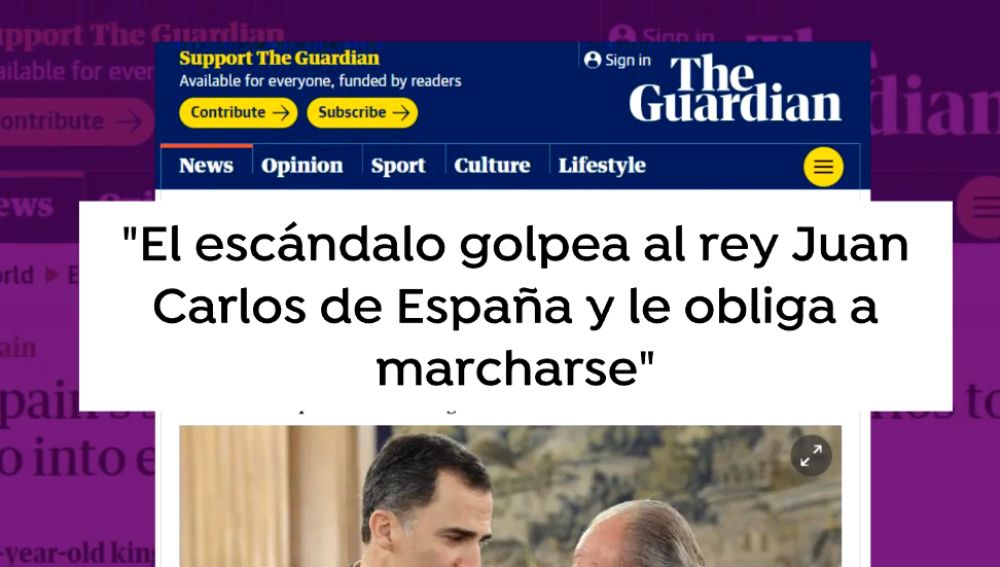 Prensa Internacional sobre la marcha del Rey Juan Carlos