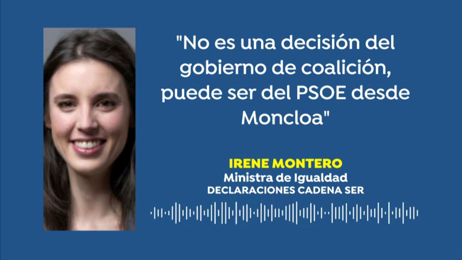 Irene Montero reconoce que Podemos no conocía la decisión del rey Juan Carlos: 