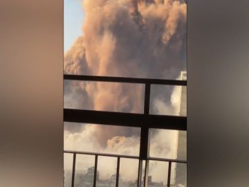 Momento de la explosión en Beirut, en Líbano