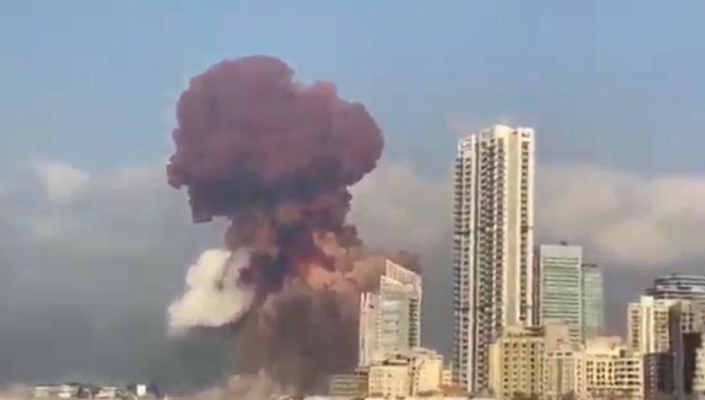 El hongo de la explosión de Beirut fue confundido con una bomba nuclear