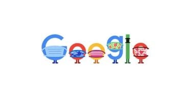 Google de doodle que anima a usar la mascarilla