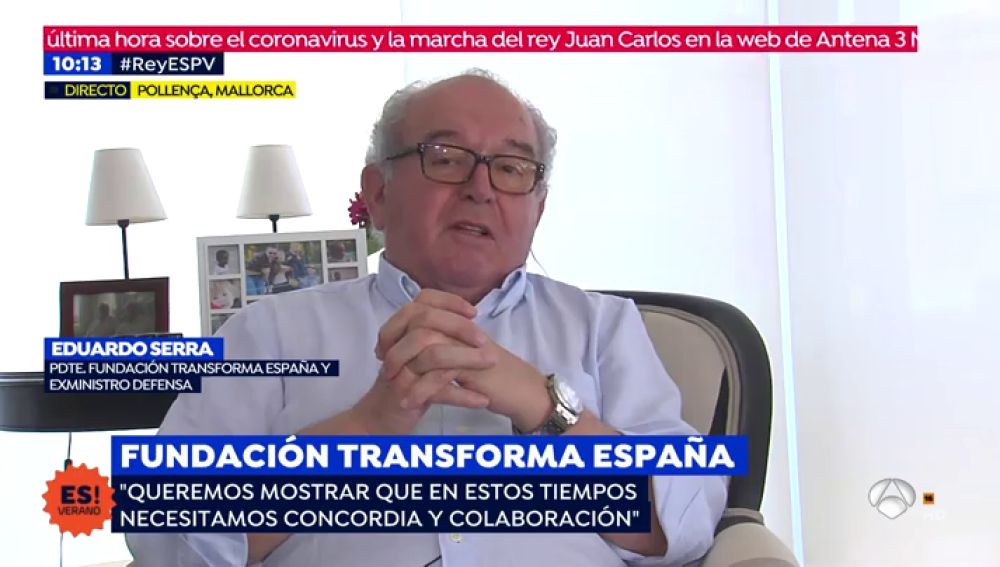 Eduardo Serra, presidente de la Fundación Transforma, invita a los políticos y la sociedad a aportar nuevas ideas para relanzar la economía tras el coronavirus