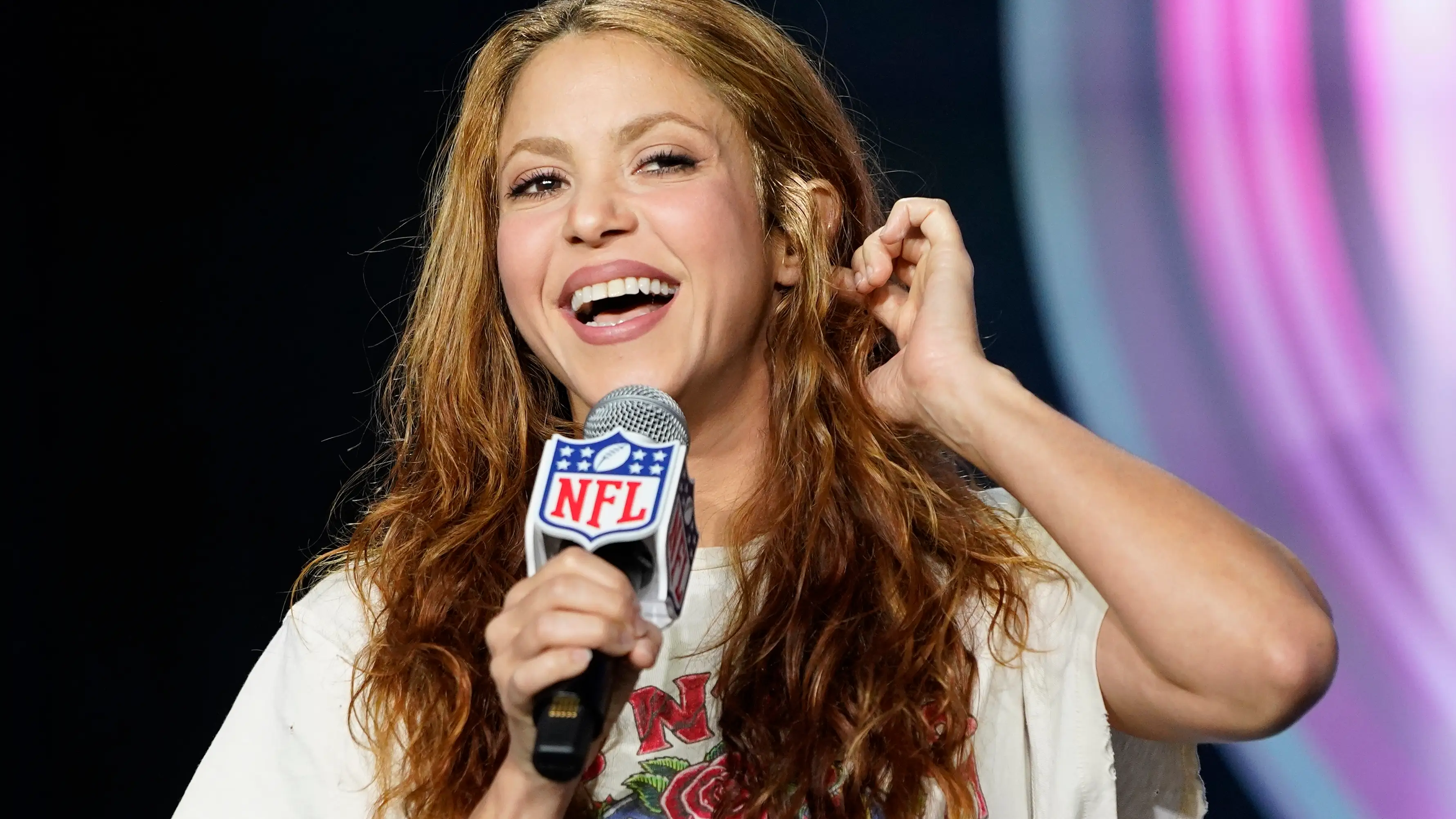 Shakira durante la presentaci&oacute;n de la Super Bowl 2020