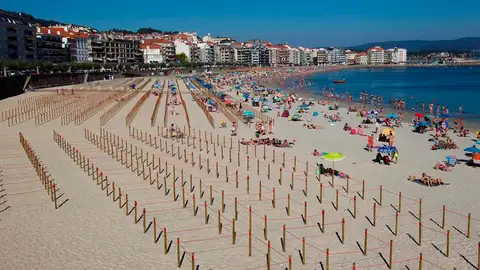 Vista de la playa de Silgar en Sanxenxo, Galicia Vista de la playa de Silgar en Sanxenxo, Galicia