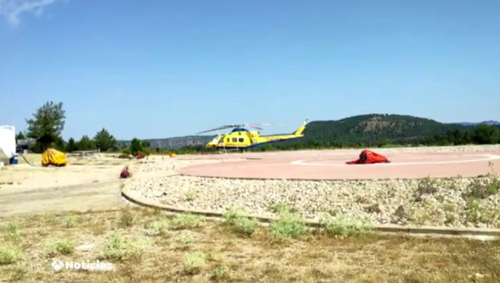 Roban un helicóptero de extinción de incendios en Cuenca 
