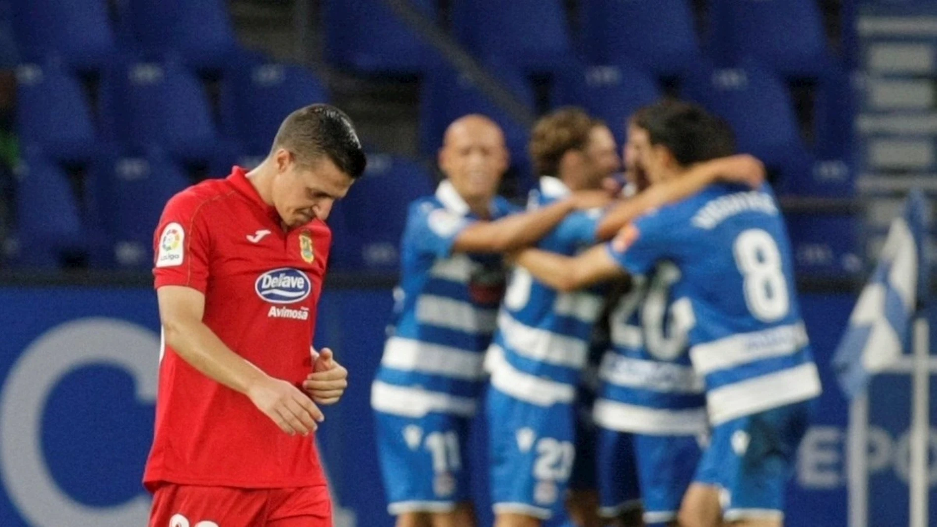 El Deportivo celebra ante el Fuenlabrada El Deportivo celebra ante el Fuenlabrada