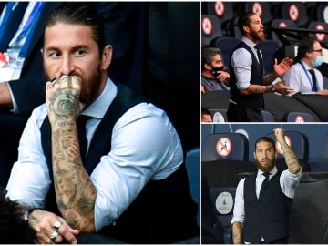 Así vivió Sergio Ramos la eliminación del Real Madrid, un entrenador más en la grada del Etihad