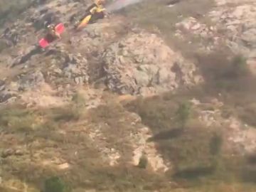 Se estrella en Ourense un avión portugués que acudía a un incendio en Lobios