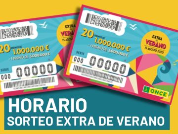 Horario y premios del Sorteo Extra de Verano de la ONCE 2020