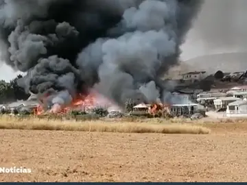 Incendio en un camping de Málaga Incendio en un camping de Málaga