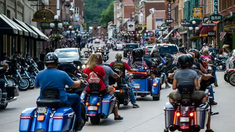 La mayor aglomeración desde que empezó la pandemia de coronavirus: 250.000 moteros en Sturgis (Estados Unidos) La mayor aglomeración desde que empezó la pandemia de coronavirus: 250.000 moteros en Sturgis (Estados Unidos)