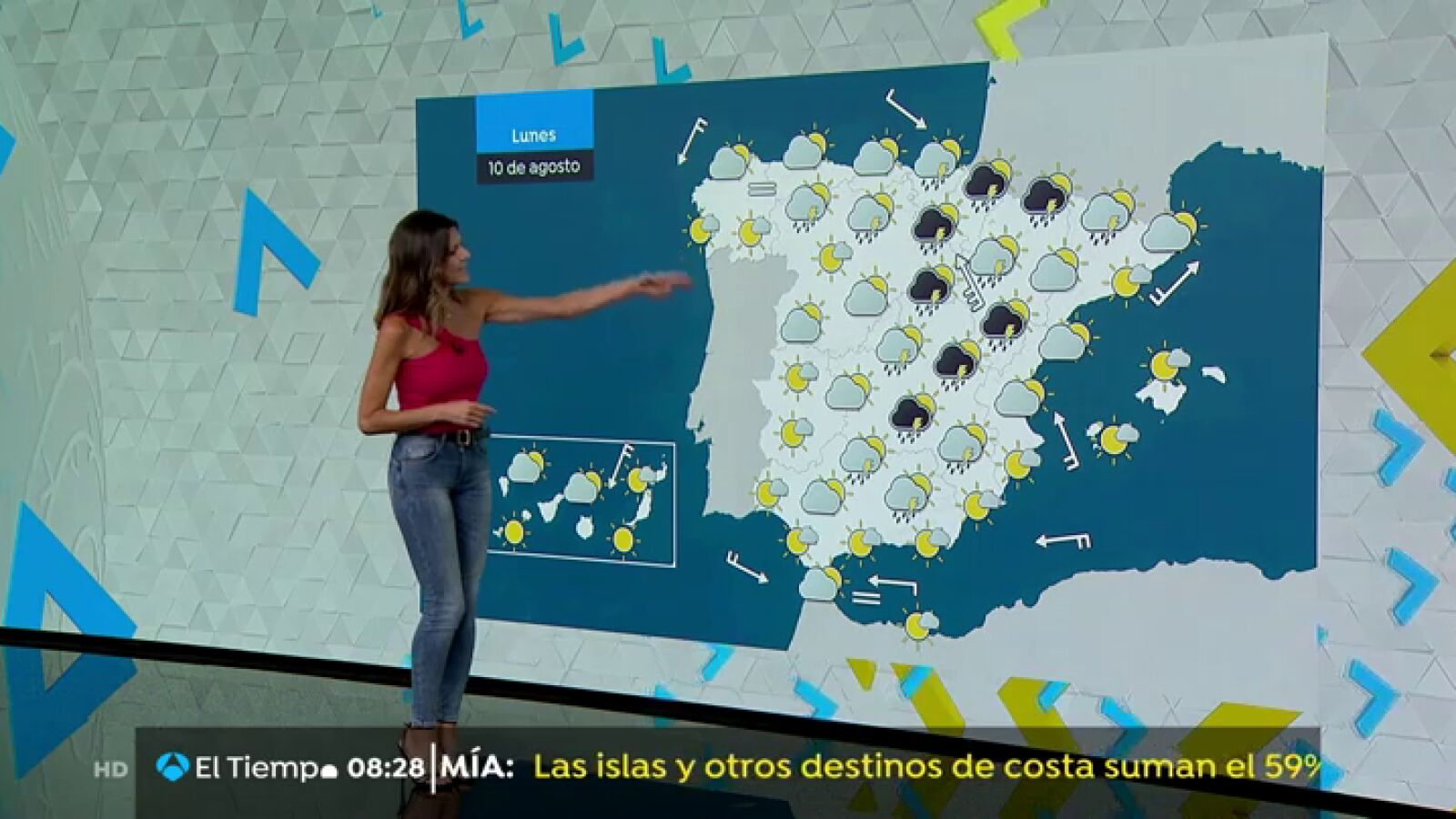 Cielos nubosos, descenso de las temperaturas y chubascos en muchos puntos de la península