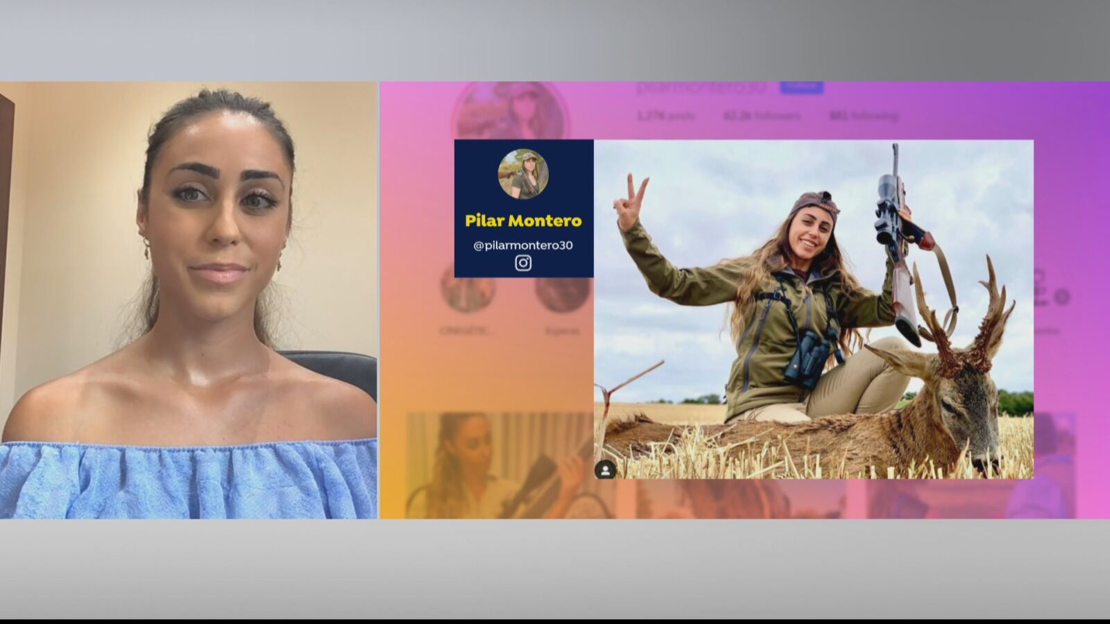 Pilar Montero, cazadora: 