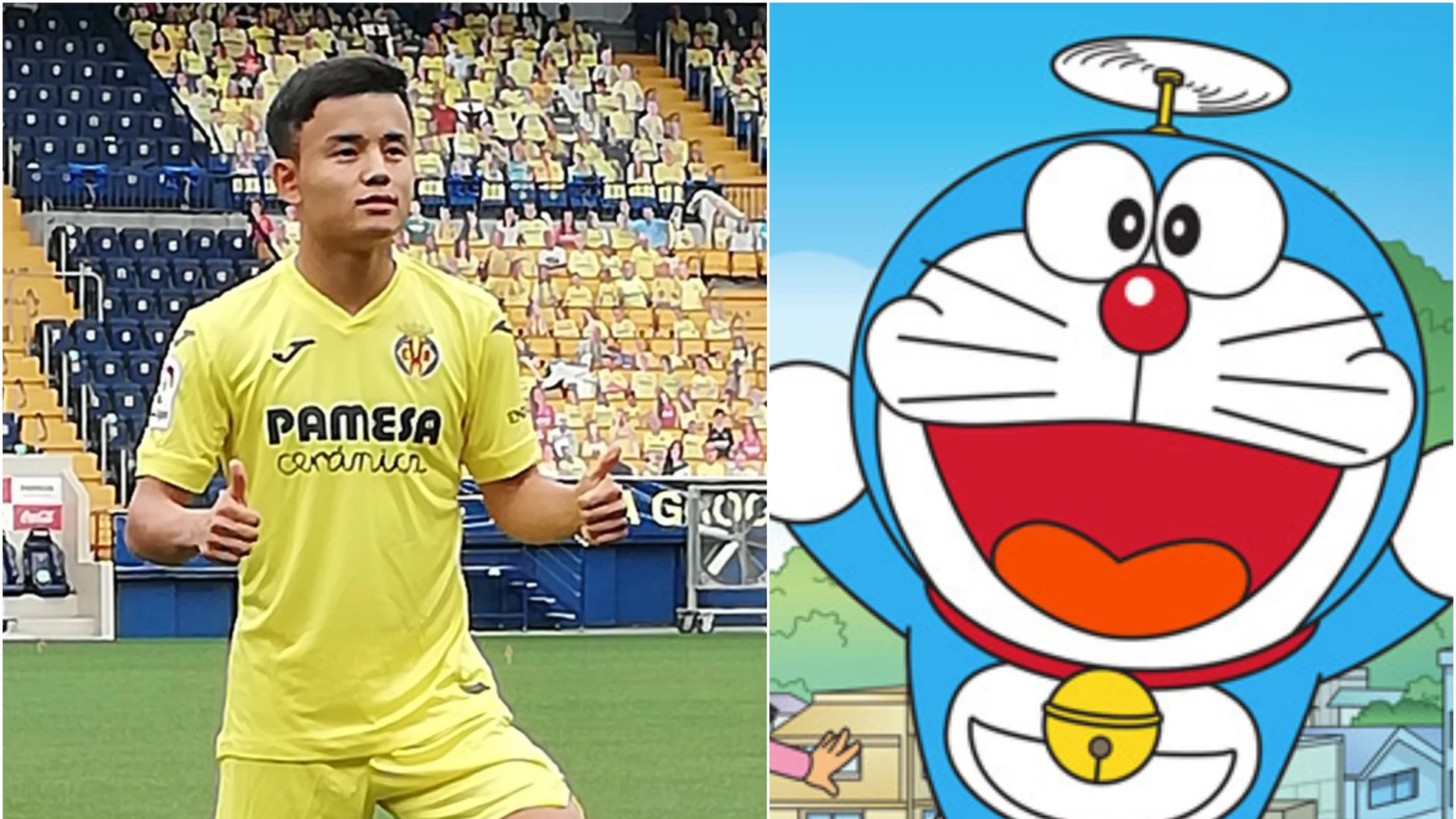 Cantar 'Doraemon' en japonés, la novatada de bienvenida del Villarreal a Kubo Cantar 'Doraemon' en japonés, la novatada de bienvenida del Villarreal a Kubo