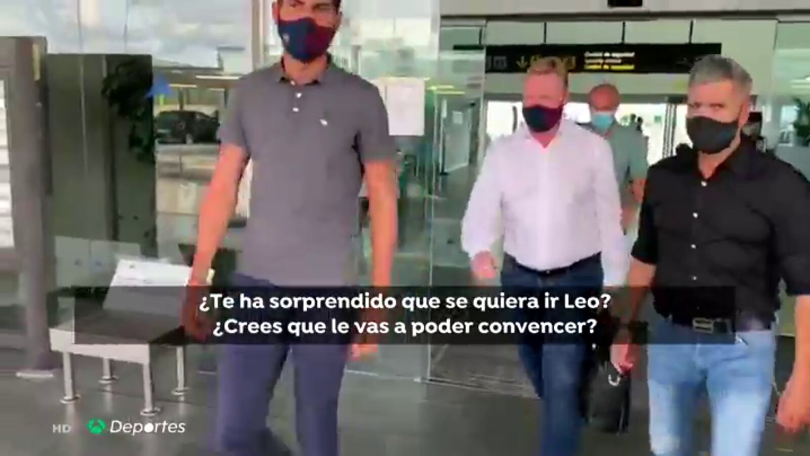 Ronald Koeman, preguntado por la posible salida de Leo Messi al aterrizar en Barcelona