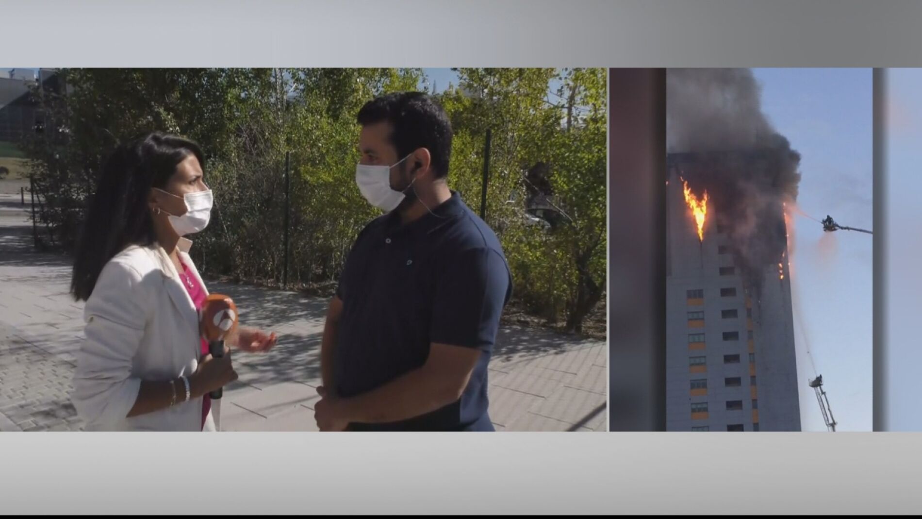 Un vecino del incendio de una torre en Madrid: "No sonaron las alarmas, lo he perdido todo"