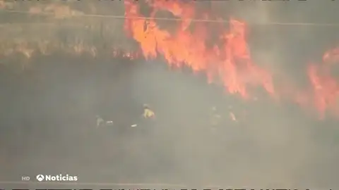 Los desalojados por el incendio de la sierra de Huelva vuelven a casa Incendio forestal