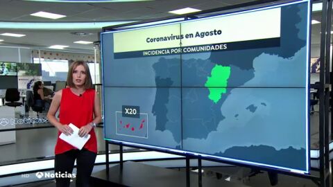 Balance del coronavirus en agosto: Espa&ntilde;a se sit&uacute;a a la cabeza de contagios en toda la Uni&oacute;n Europea