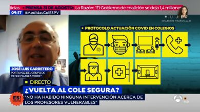 El portavoz del grupo 'Marea Verde', sobre los profesores vulnerables ante el coronavirus: 