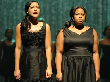 Naya Rivera y Amber Riley en 'Glee' Naya Rivera y Amber Riley en 'Glee'