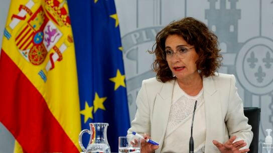 Mar&iacute;a Jes&uacute;s Montero durante la rueda de prensa posterior al Consejo de Ministros