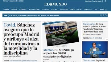 Portada de El Mundo