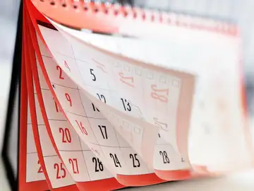 Imagen de archivo de un calendario Imagen de archivo de un calendario