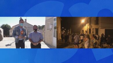 Máxima tensión entre los vecinos y los okupas de Pezuela de las Torres: 