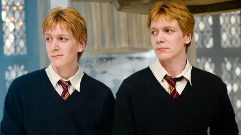 Fred y George Weasley en 'Harry Potter' Fred y George Weasley en 'Harry Potter'